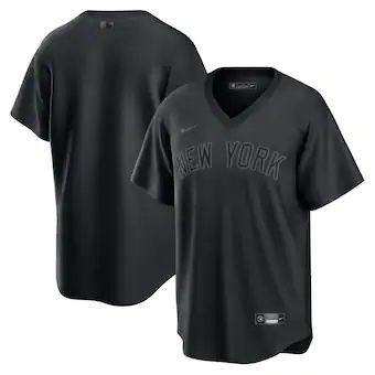 mens nike black new york yankees pitch black fashion replic